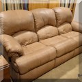 F80. Reclining leather sofa. 